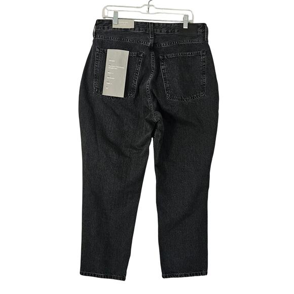Everlane The Curvy ’90s Cheeky Jean Ankle Button Fly Washed Black Sz 33 NWT - Picture 3 of 9